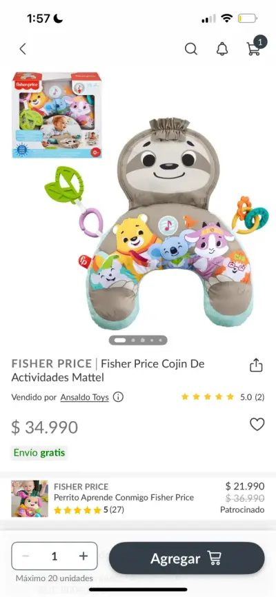 cojiin de actividades Fisher price - miniatura 4