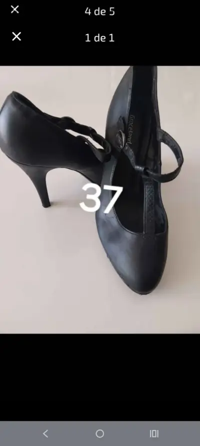 Zapatos de tacón negros talla 37 y 36 - miniatura 1