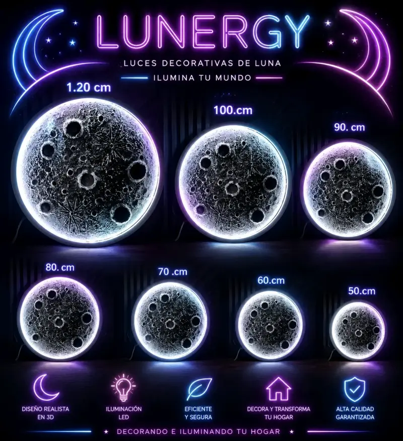 Lámpara LED forma de Luna - 4