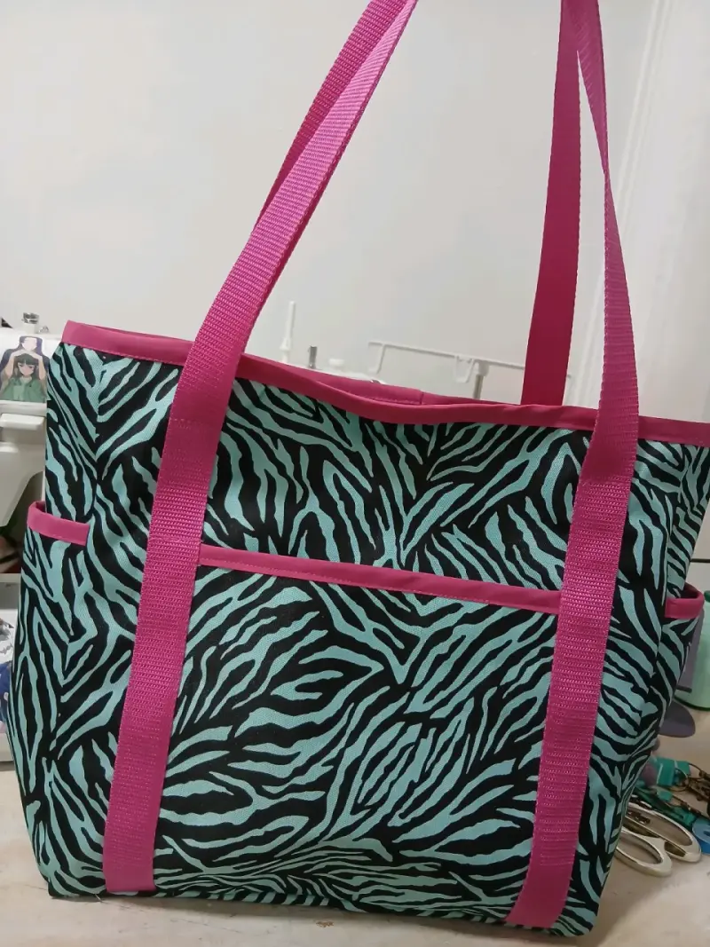 Bolso estampado cebra multicolor - 1