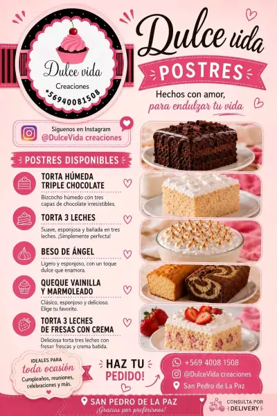Postres, tortas, personalizadas Quequés . - miniatura 1