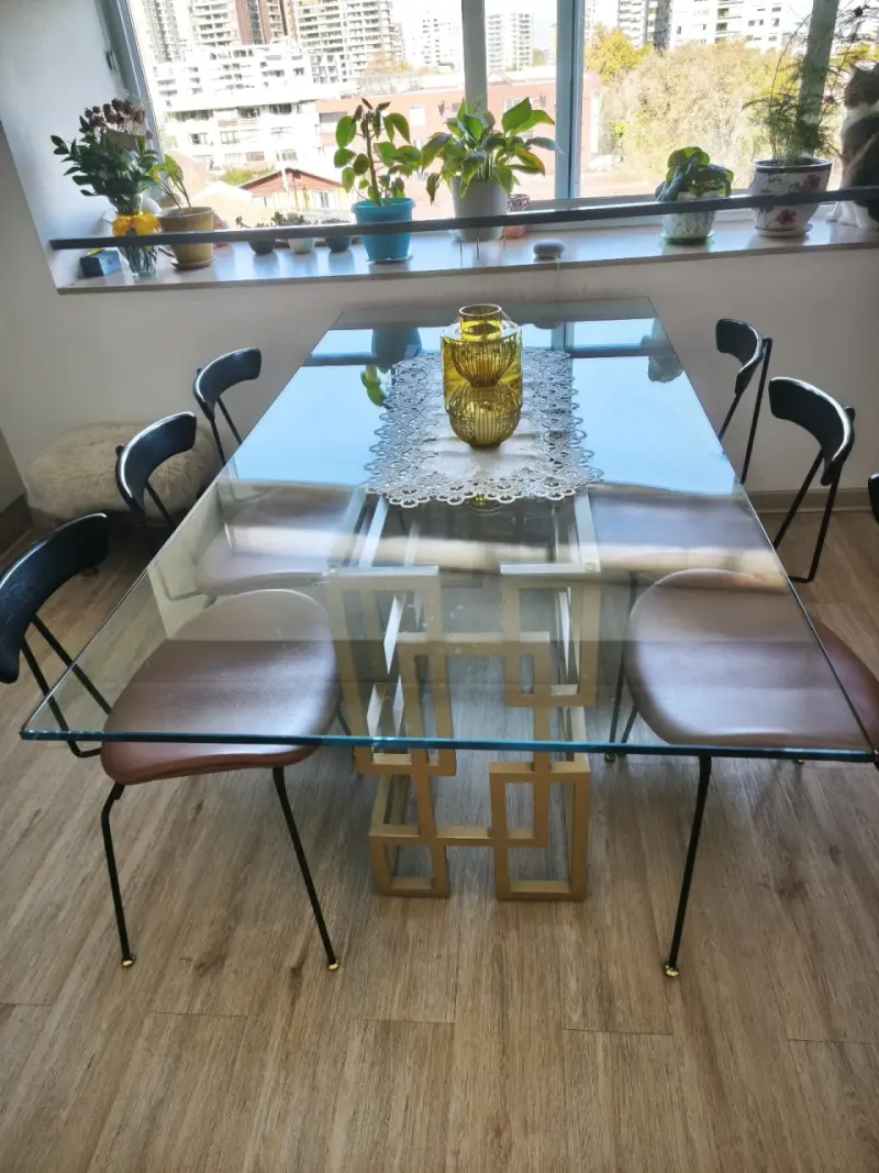 Comedor rectangular con 6 sillas - 2