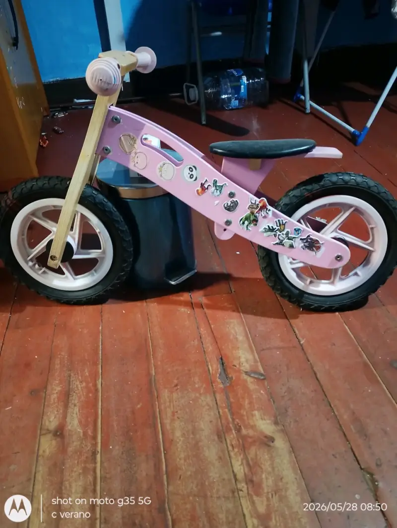 Bicicleta de equilibrio rosa