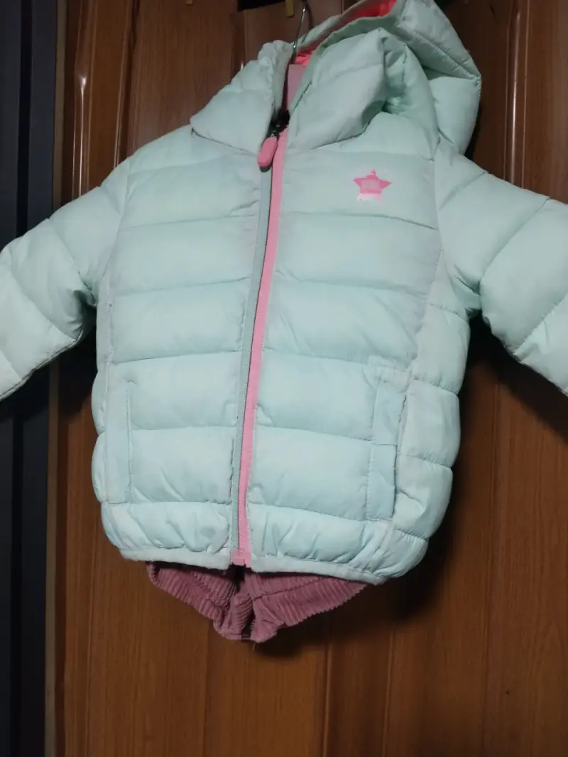 Chaqueta verde agua para niña 18 meses