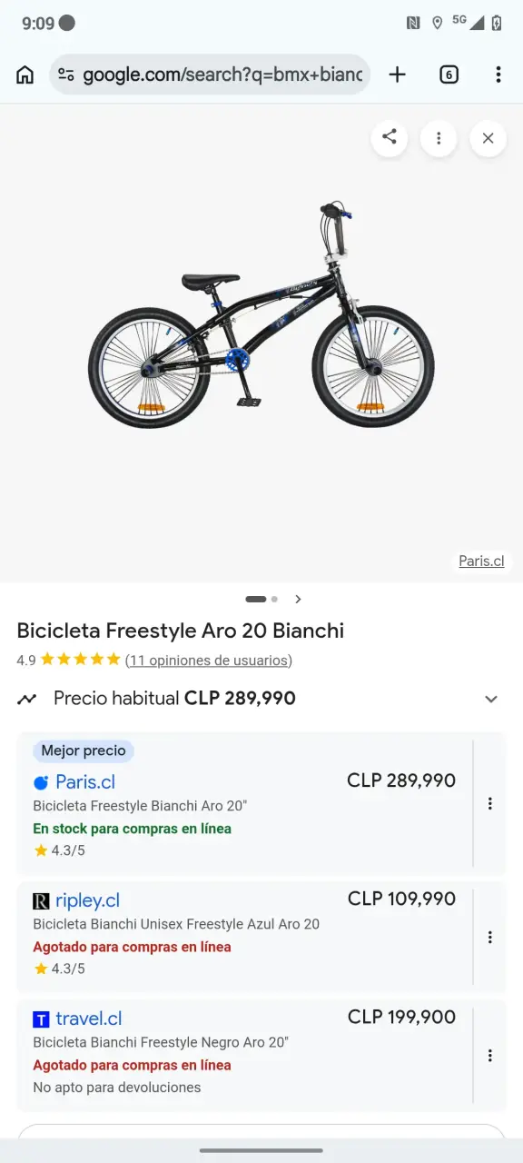 Bicicleta BMX negra y azul - 3