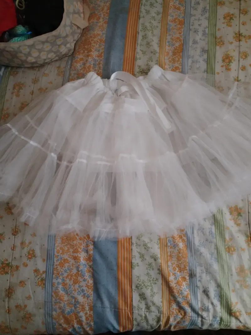 Enagua blanca de tul