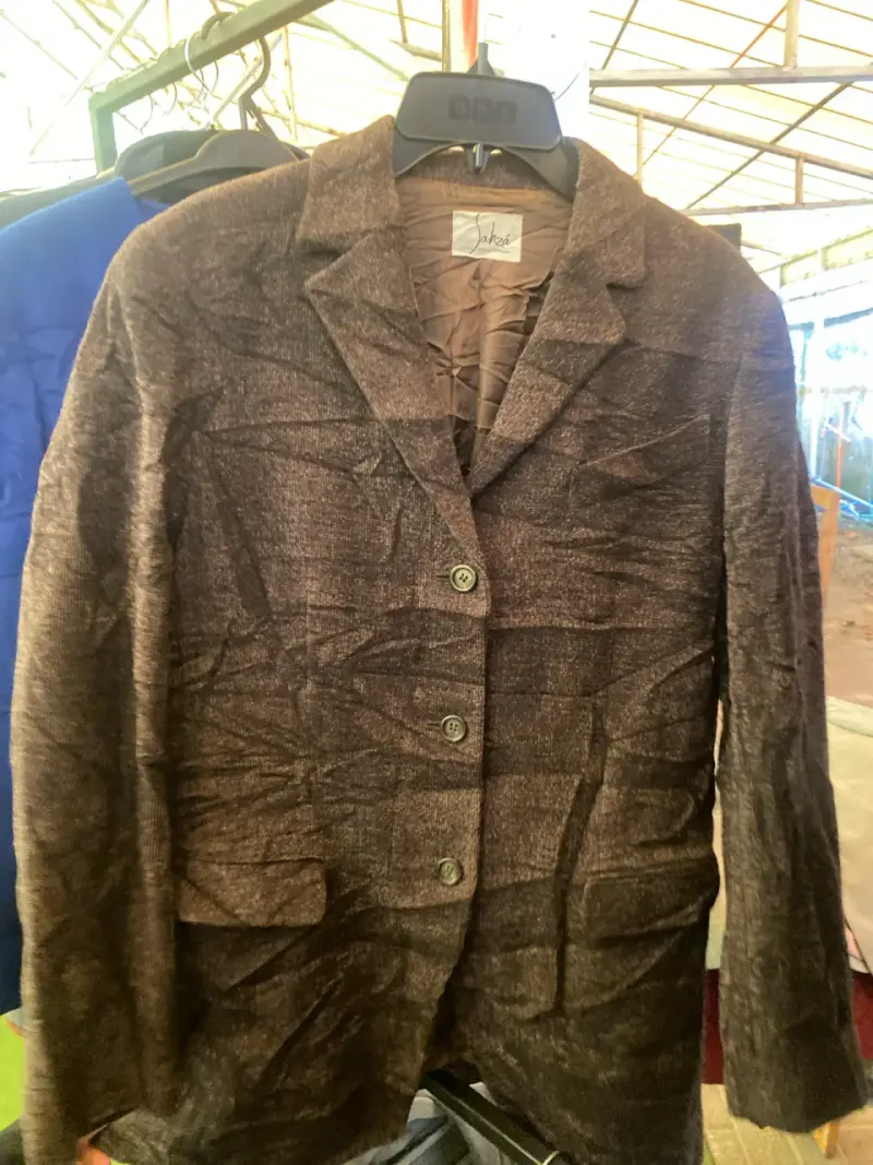 Blazer marrón con textura - 1