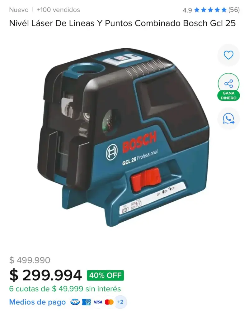 Nivel láser Bosch GCL 25