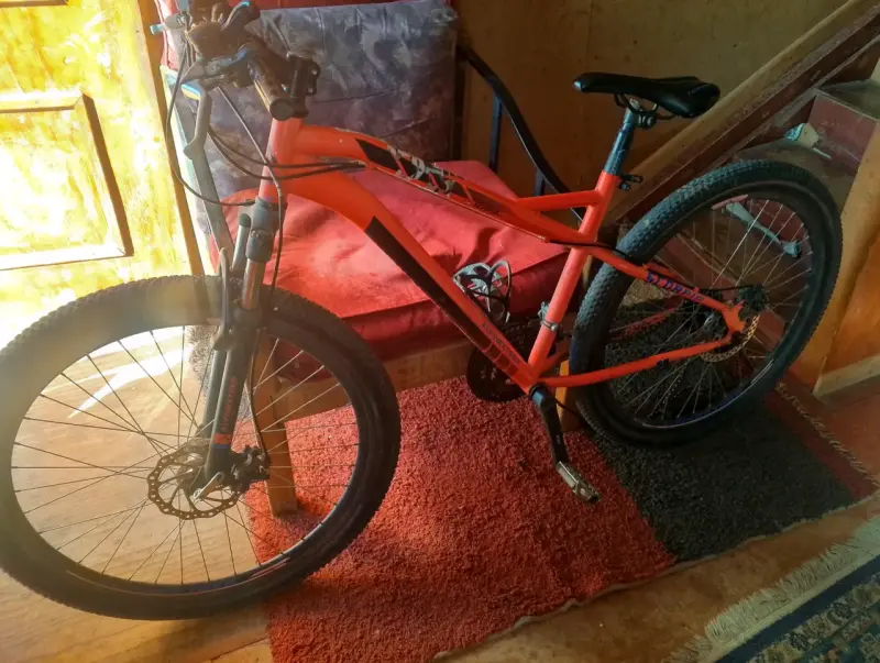 Bicicleta de montaña naranja - 2