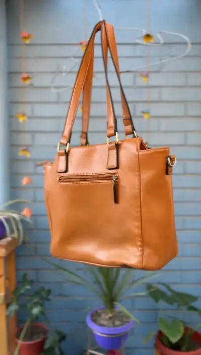 Cartera marrón con pañuelo - miniatura 2
