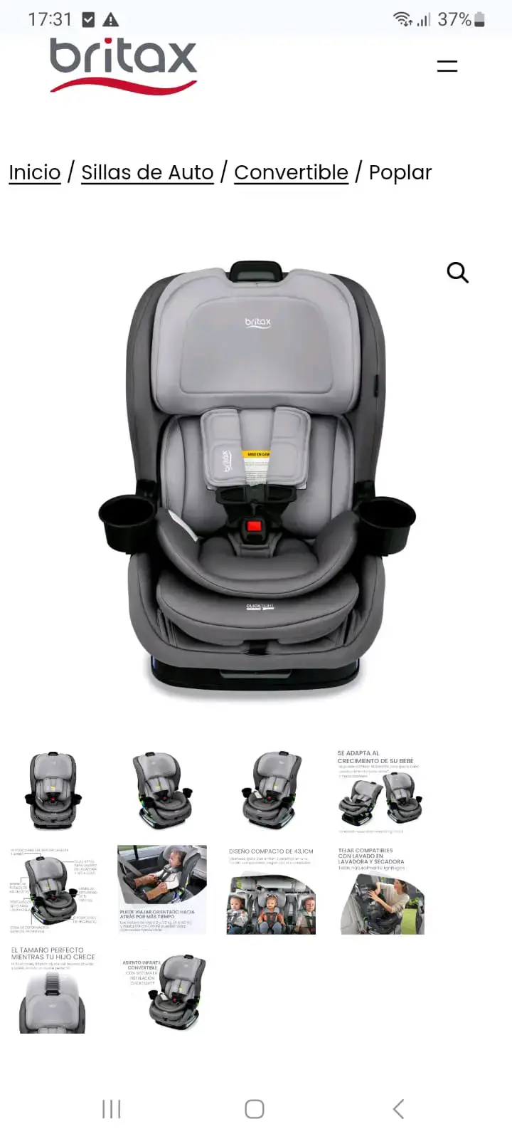 Silla de auto Britax Poplar nueva - 2