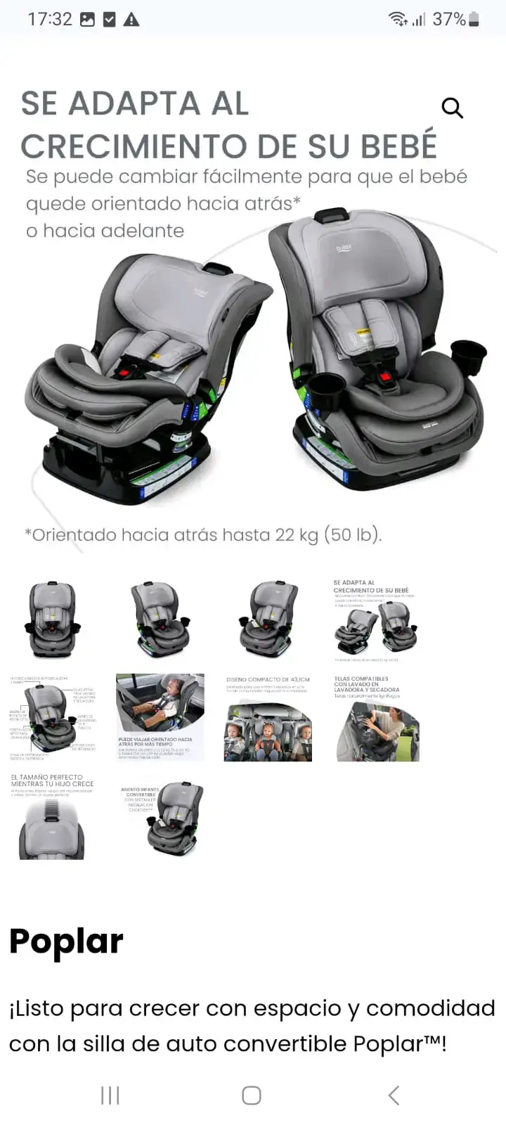 Silla de auto Britax Poplar nueva - 3