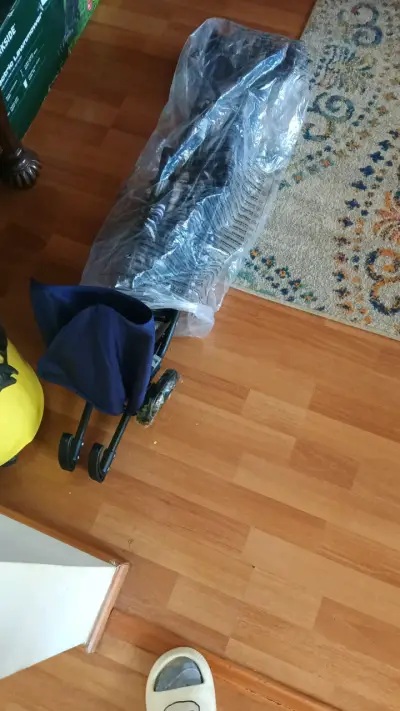 Coche de bebé plegable azul - miniatura 5