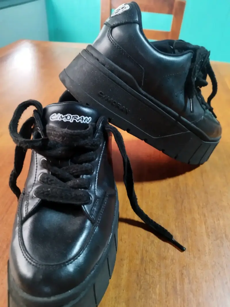 Zapatos negros de cuero talla 39 -40 - 2
