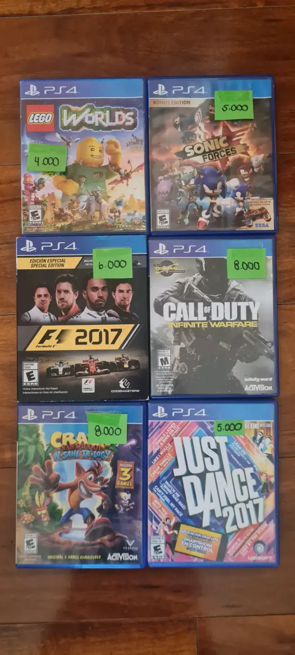 Juegos PS4 variados usados
