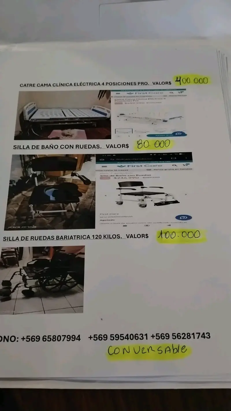 Cama clínica eléctrica 4 posiciones