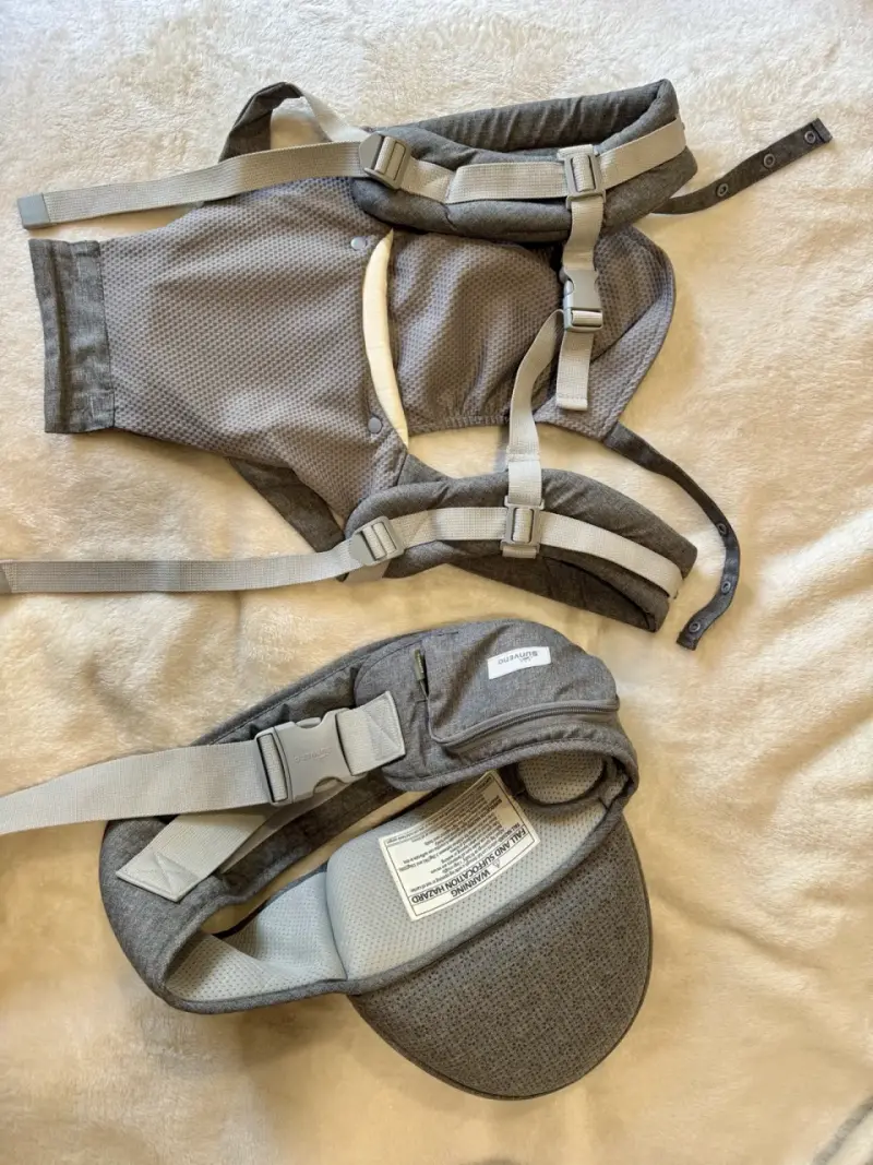 Mochila portabebé gris - 3