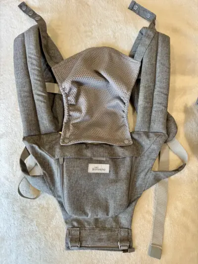 Mochila portabebé gris - miniatura 4
