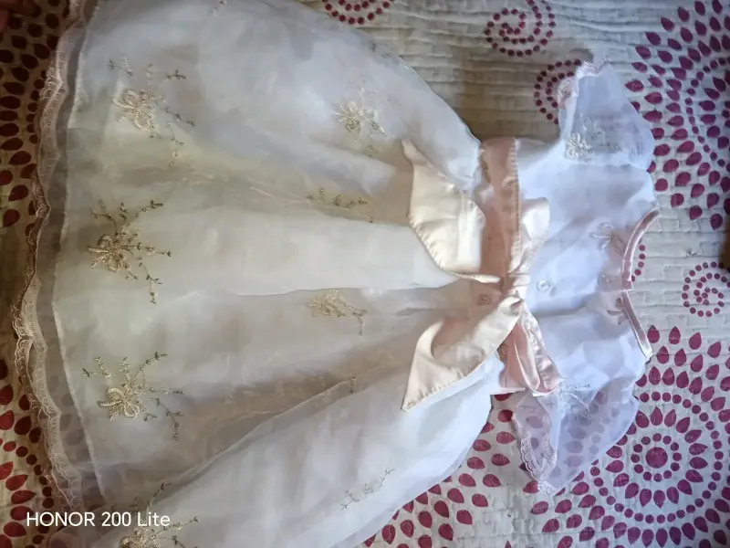 Vestido infantil blanco bordado - 2