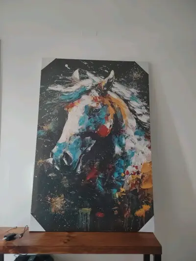 Cuadro de caballo pintado a mano - miniatura 2