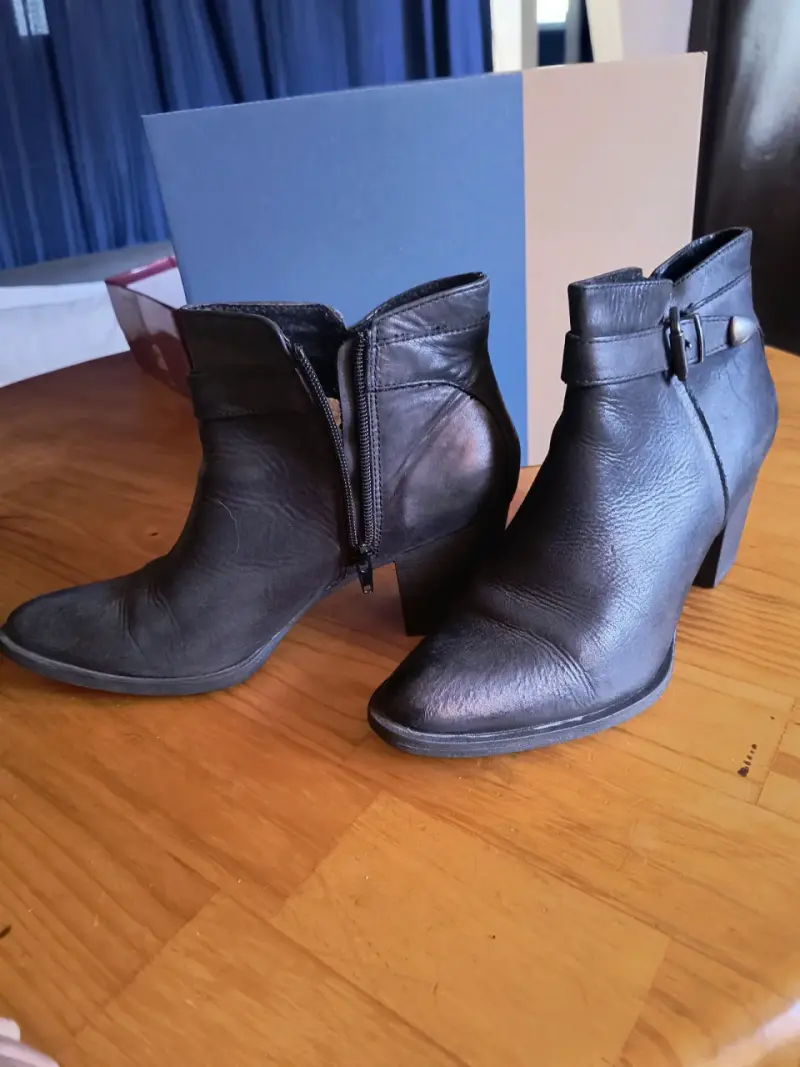 Botines negros de cuero - 2