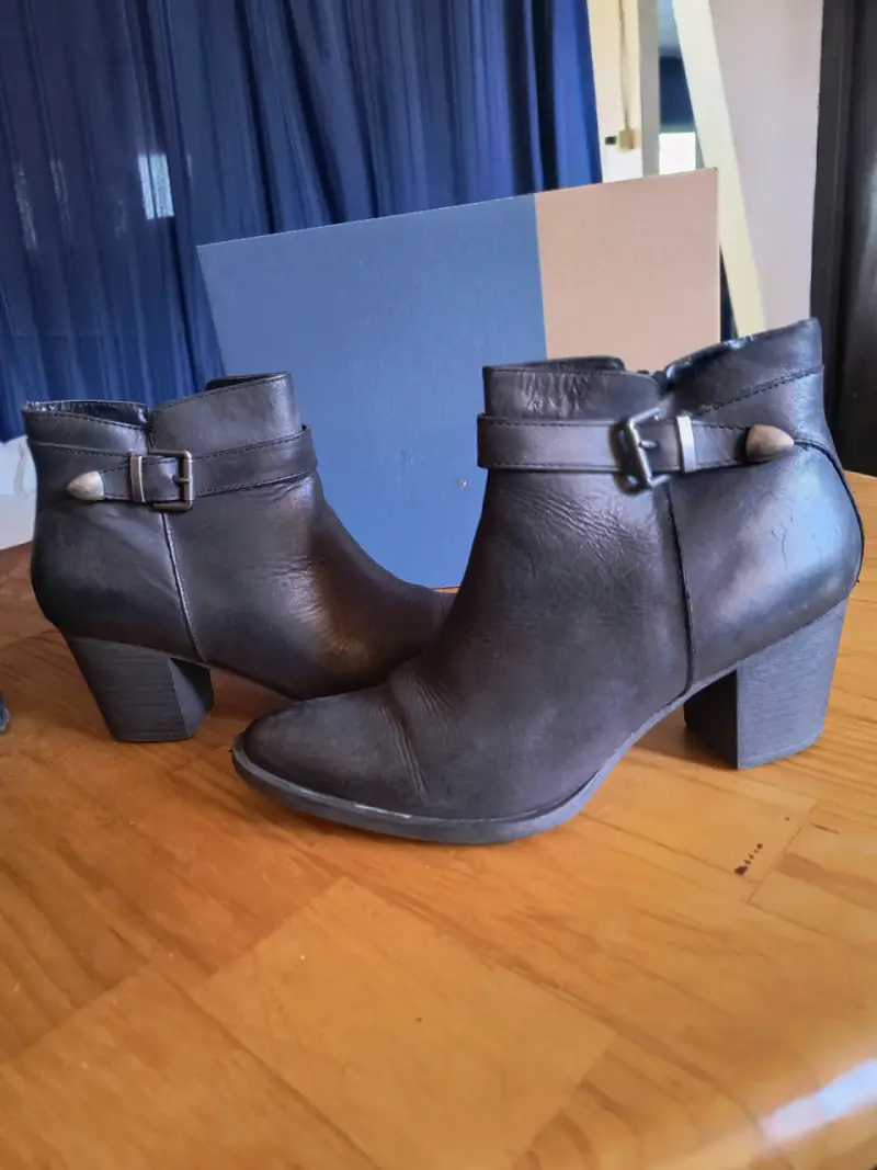 Botines negros de cuero - 3