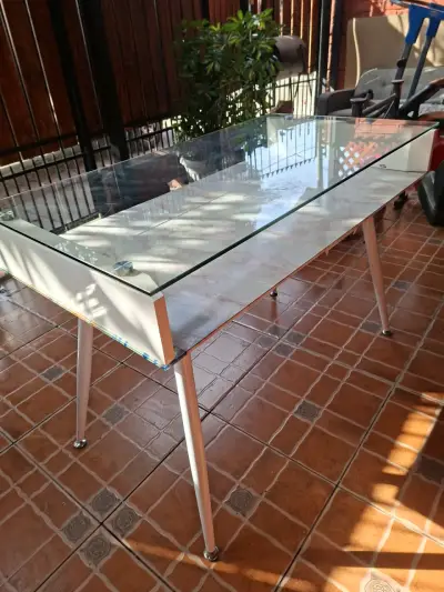 Mesa de vidrio Escritorio de vidrio, 🚛🚚DESPACHO GR - miniatura 1