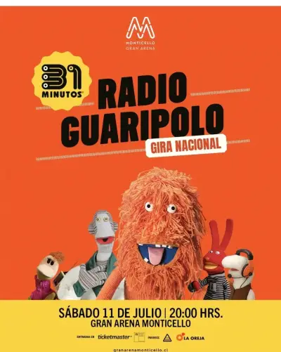 Vendo 2 entradas 31 minutos 20/Julio Monticello - miniatura 1