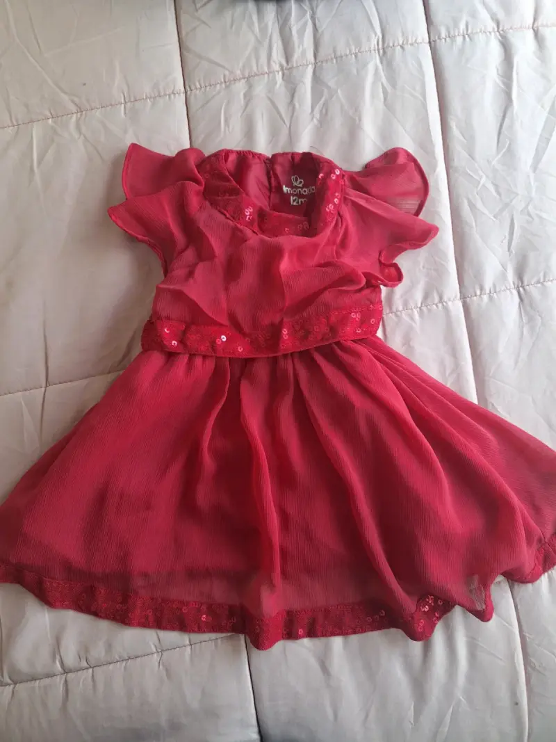 Vestido rojo niña 12 meses - 1