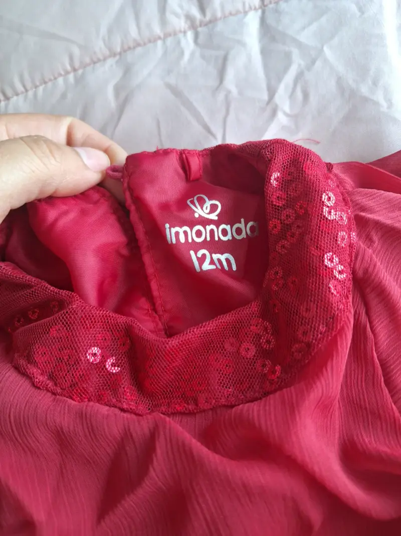 Vestido rojo niña 12 meses - 2
