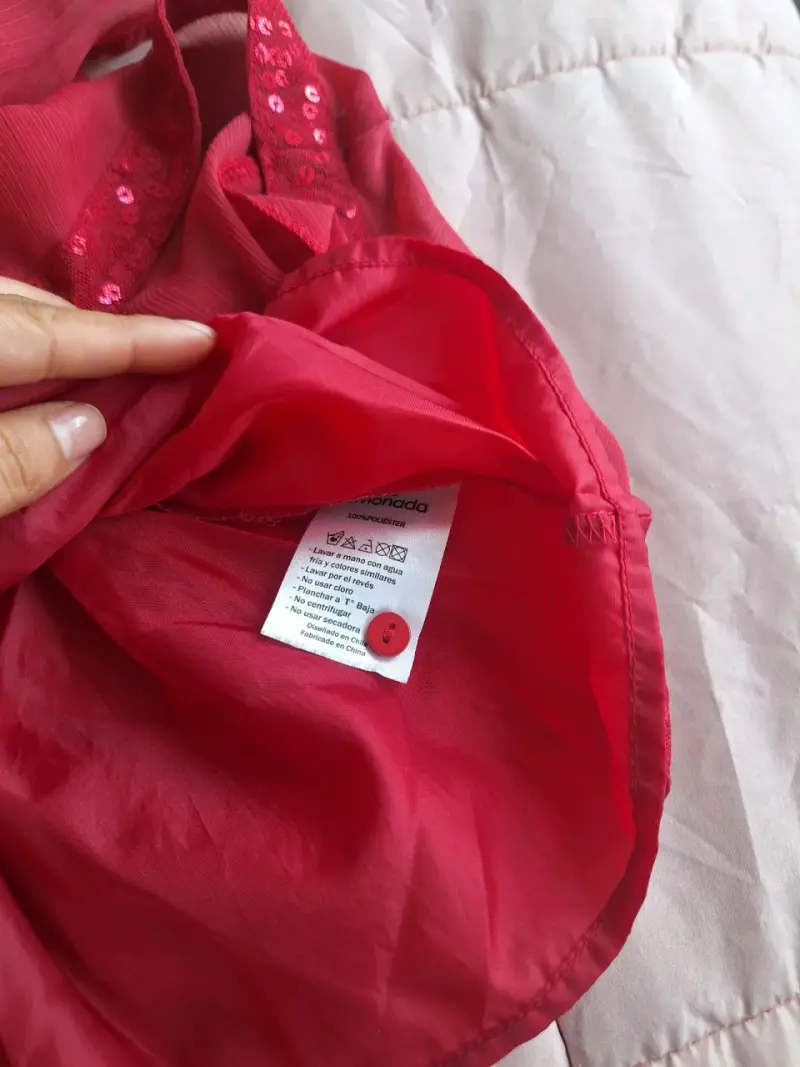 Vestido rojo niña 12 meses - 3