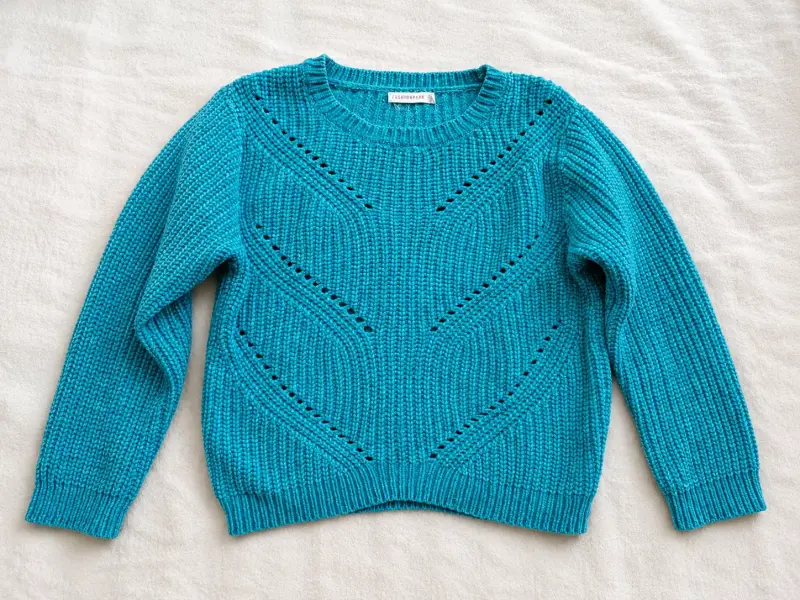 Chaleco Chenille Turquesa Talla 8 - 1