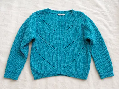 Chaleco Chenille Turquesa Talla 8 - miniatura 1
