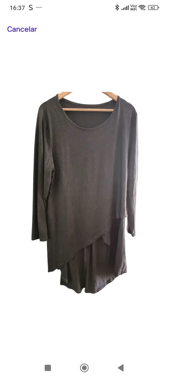 Vestido gris asimétrico - 1