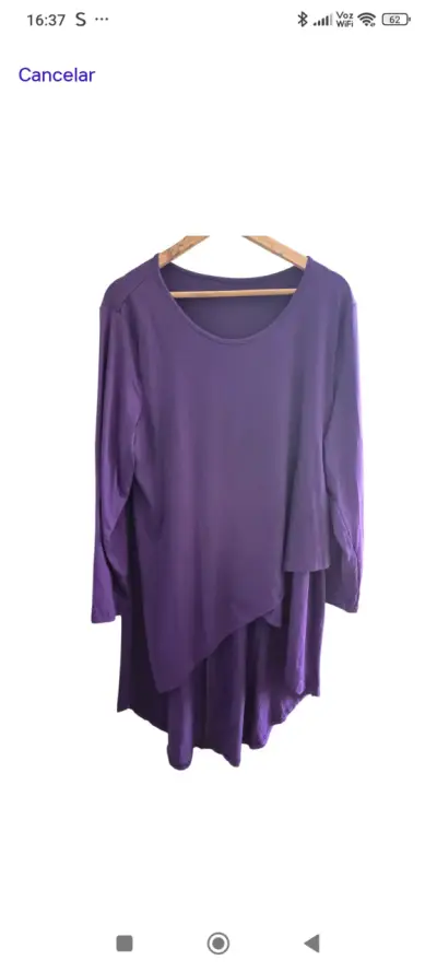 Vestido morado holgado - miniatura 1