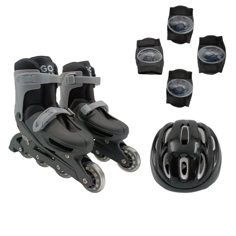 Set patines y protecciones GO FUN S Negro - 2