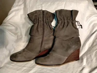 Botines de cuero con cuña - miniatura 2