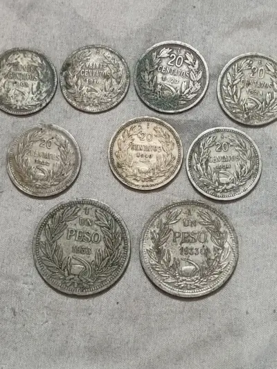 Monedas antiguas chilenas colección - miniatura 2