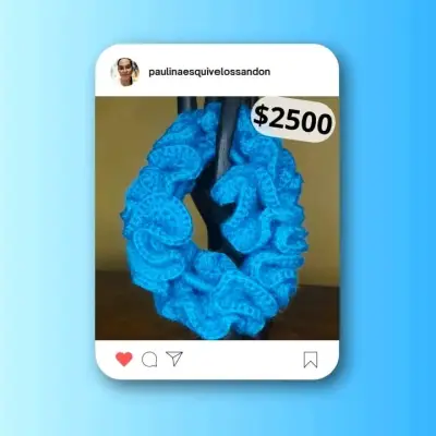 Coletero de lana azul artesanal - miniatura 1