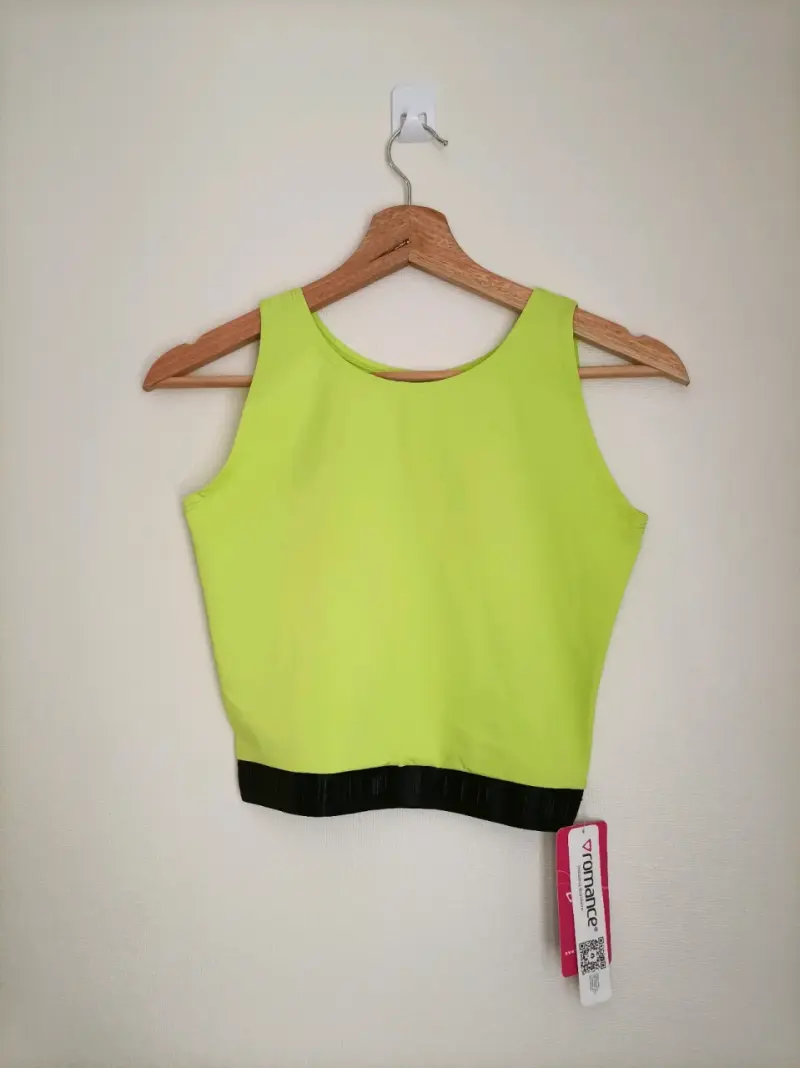 Crop top amarillo neón nuevo