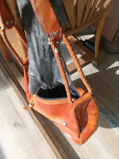 Cartera cuero naranja - miniatura 2