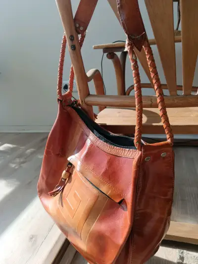 Cartera cuero naranja - miniatura 4