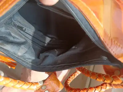 Cartera cuero naranja - miniatura 5