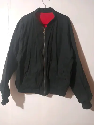 Chaqueta bomber negra/roja reversible unisex - miniatura 1