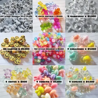 Set insumos para bisutería variados colores - miniatura 1