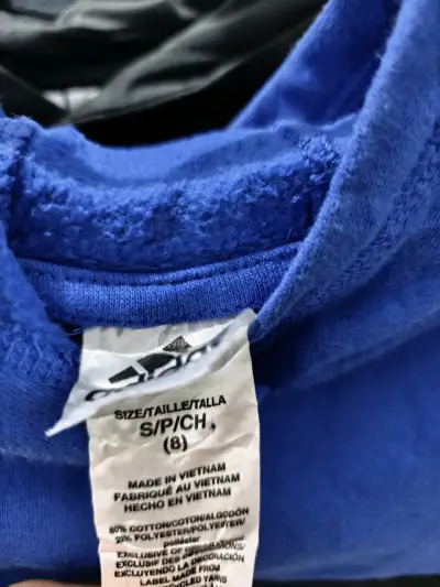 Polerón deportivo Adidas azul y negro - miniatura 2