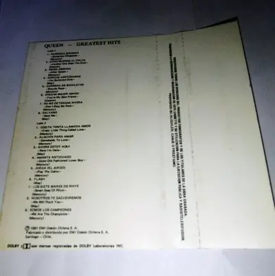 Cassette Queen - Greatest Hits cinta de cromo - miniatura 1