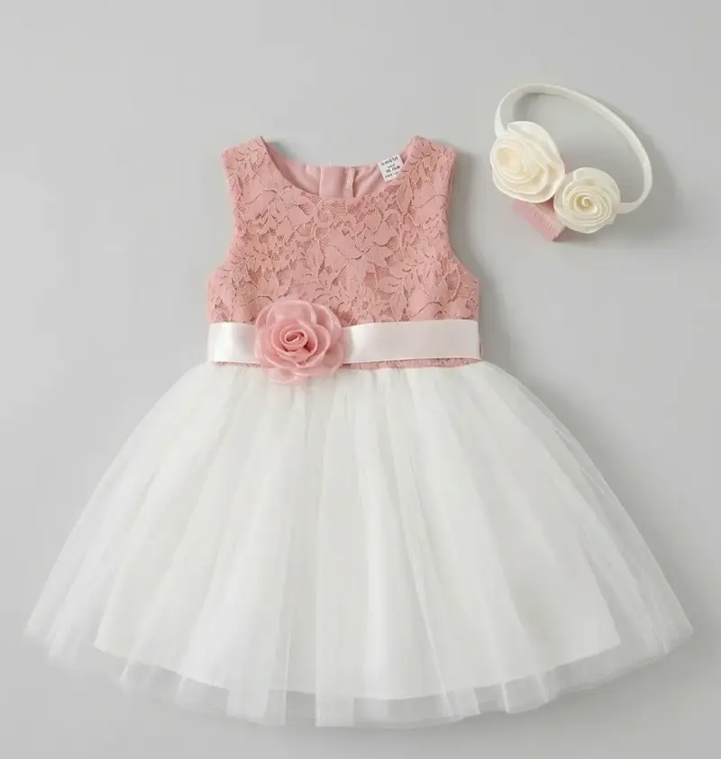 Vestido bebé con cinta