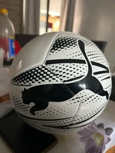 Pelota de fútbol blanca y negra - miniatura 1