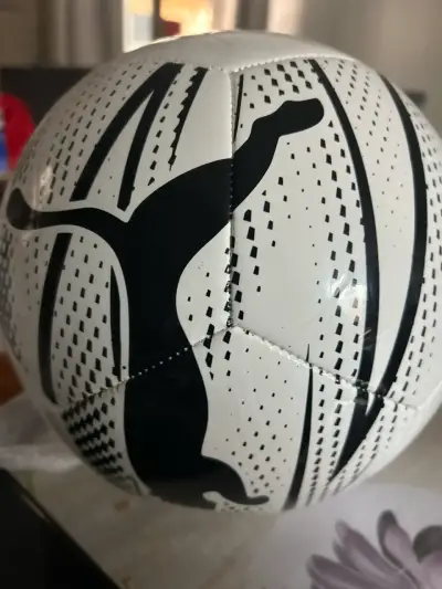 Pelota de fútbol blanca y negra - miniatura 3